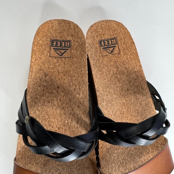 Reef Cushion Vita Hi Twist Platform Sandals Double Strap Slip On Womens 10 Tan B - Picture 6 of 8